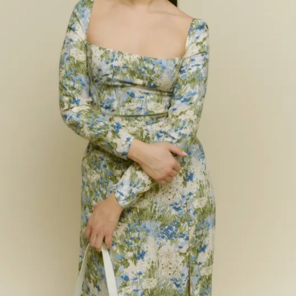 Reformation - Sigmund Dress (floral/hillside pattern) - Picture 3 of 11
